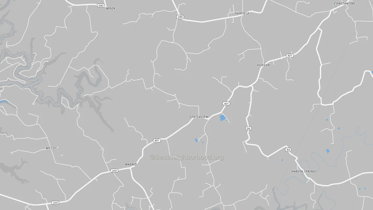Transit Grade map of 40145, KY