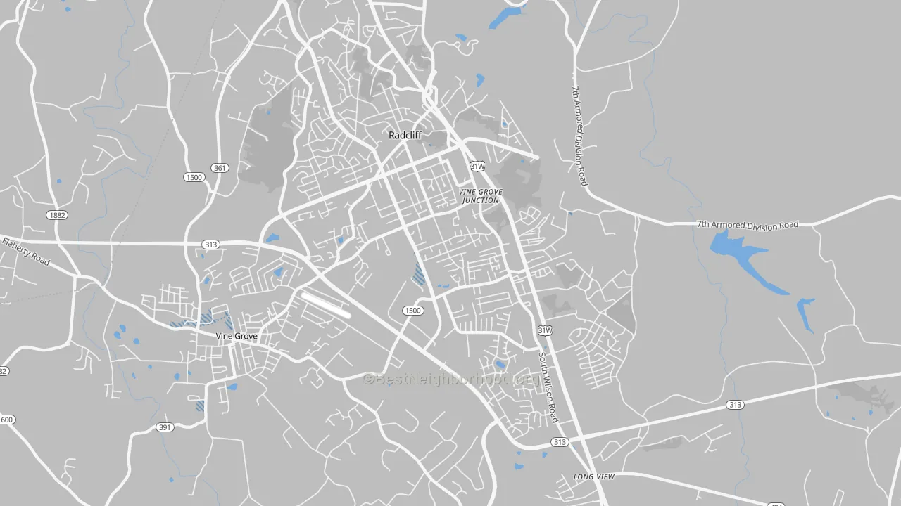 Transit Grade map of 40160, KY