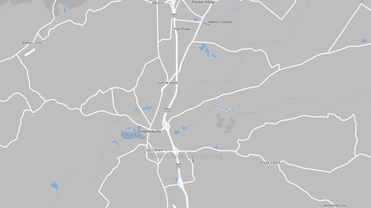 Transit Grade map of 40165, KY