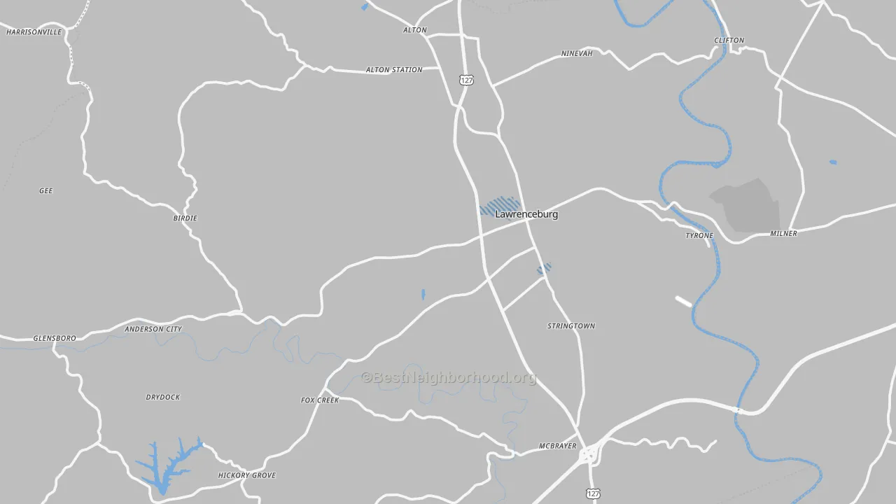 Transit Grade map of 40342, KY