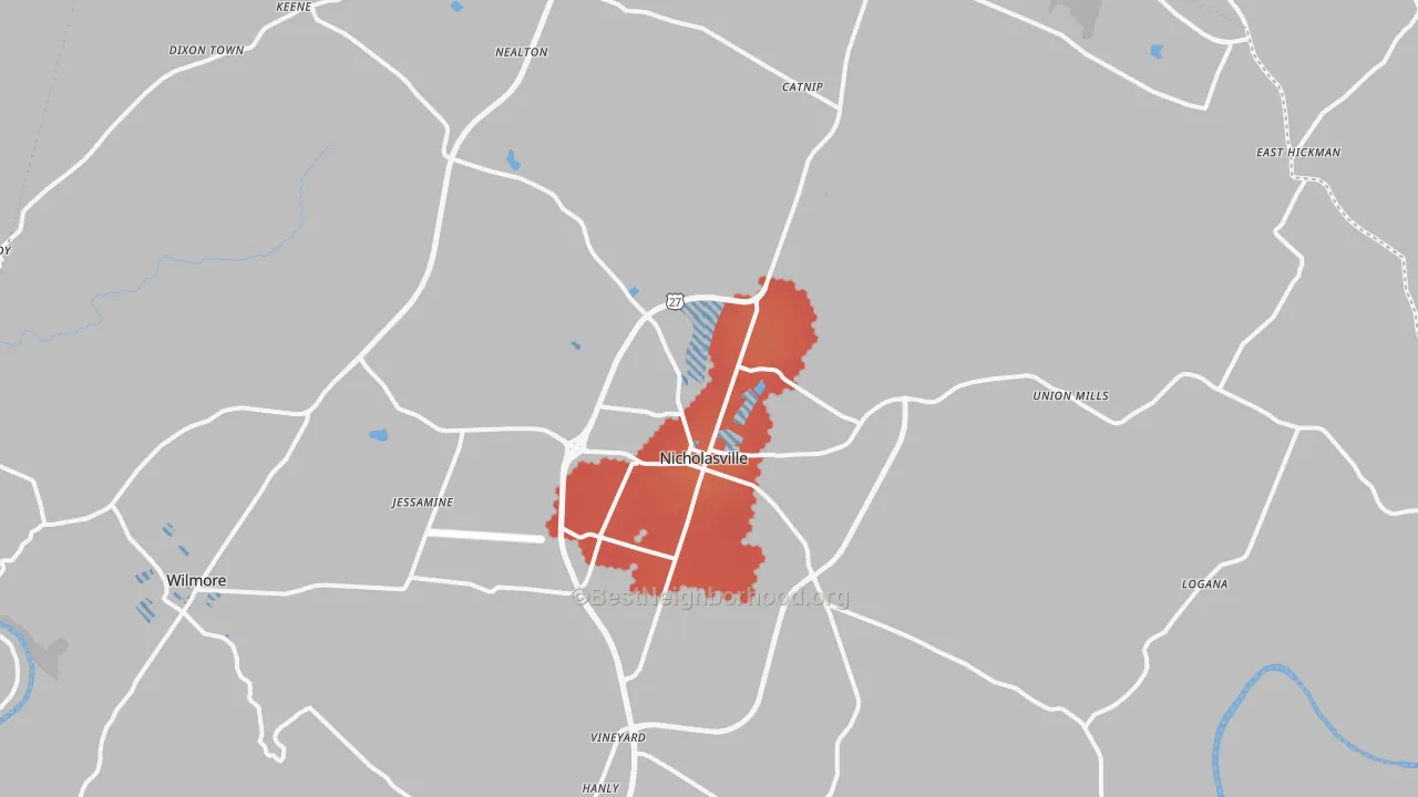 Transit Grade map of 40356, KY