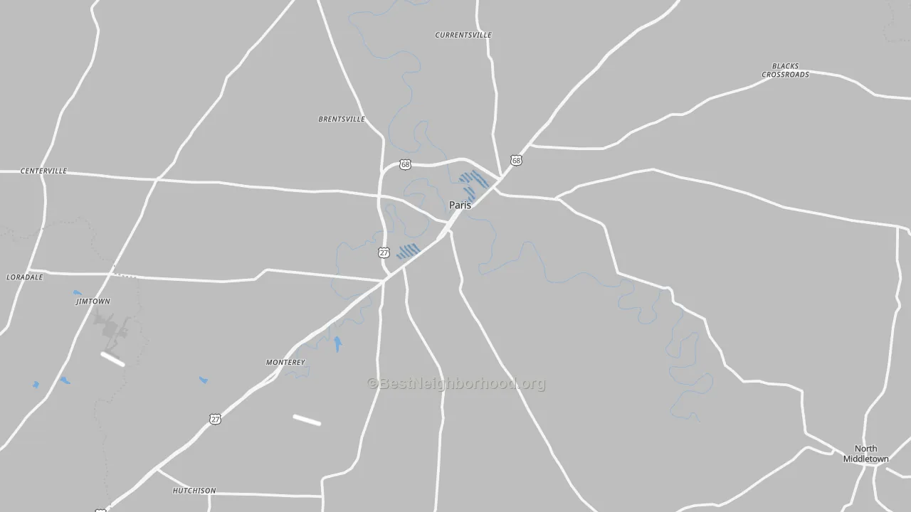 Transit Grade map of 40361, KY