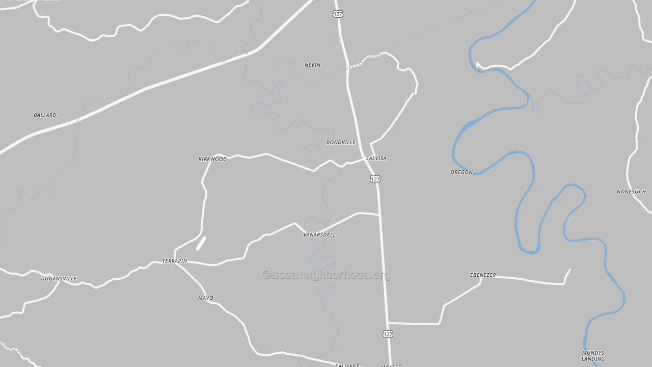 Transit Grade map of 40372, KY