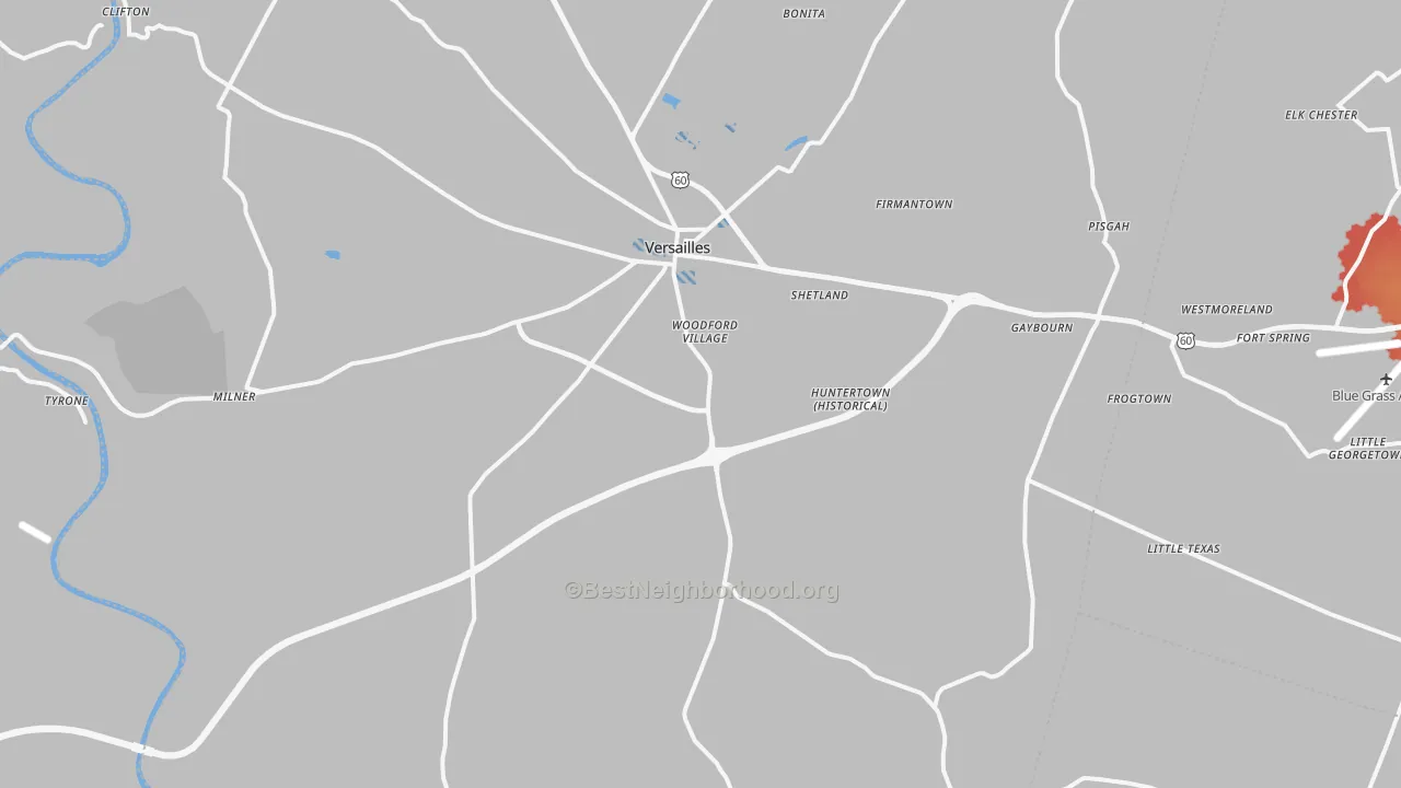 Transit Grade map of 40383, KY