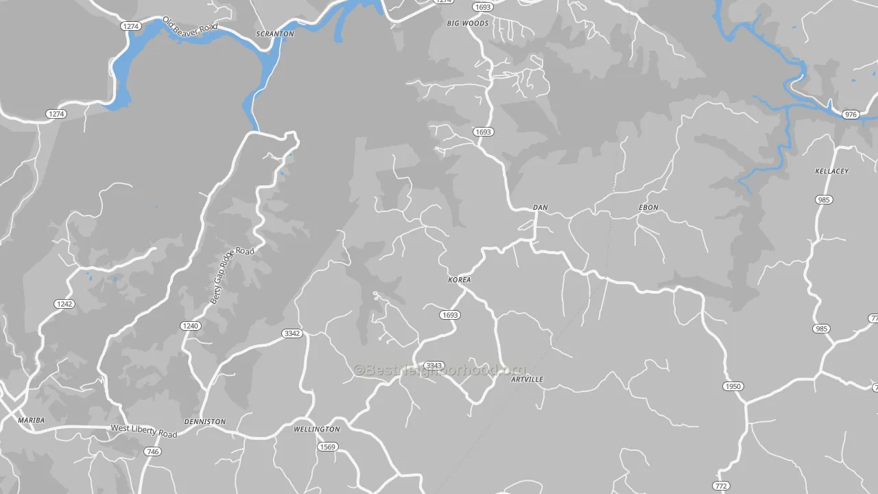 Transit Grade map of 40387, KY