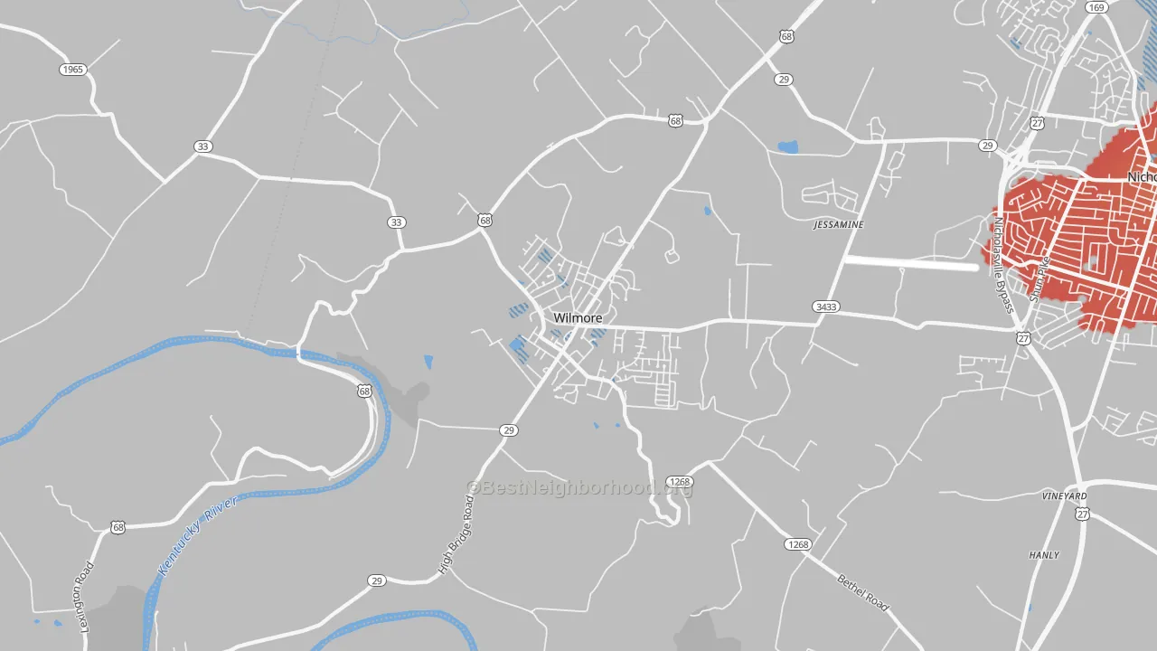 Transit Grade map of 40390, KY