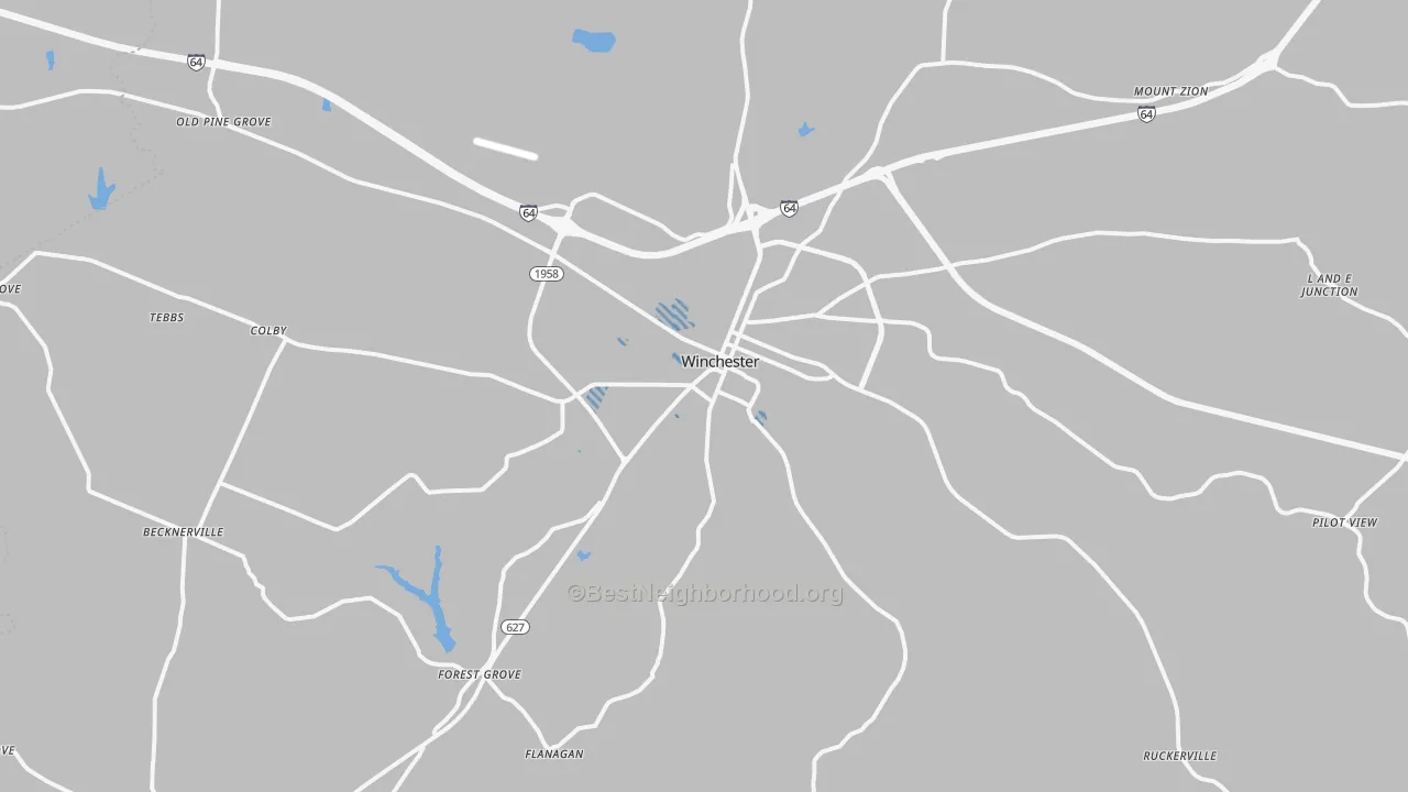 Transit Grade map of 40391, KY