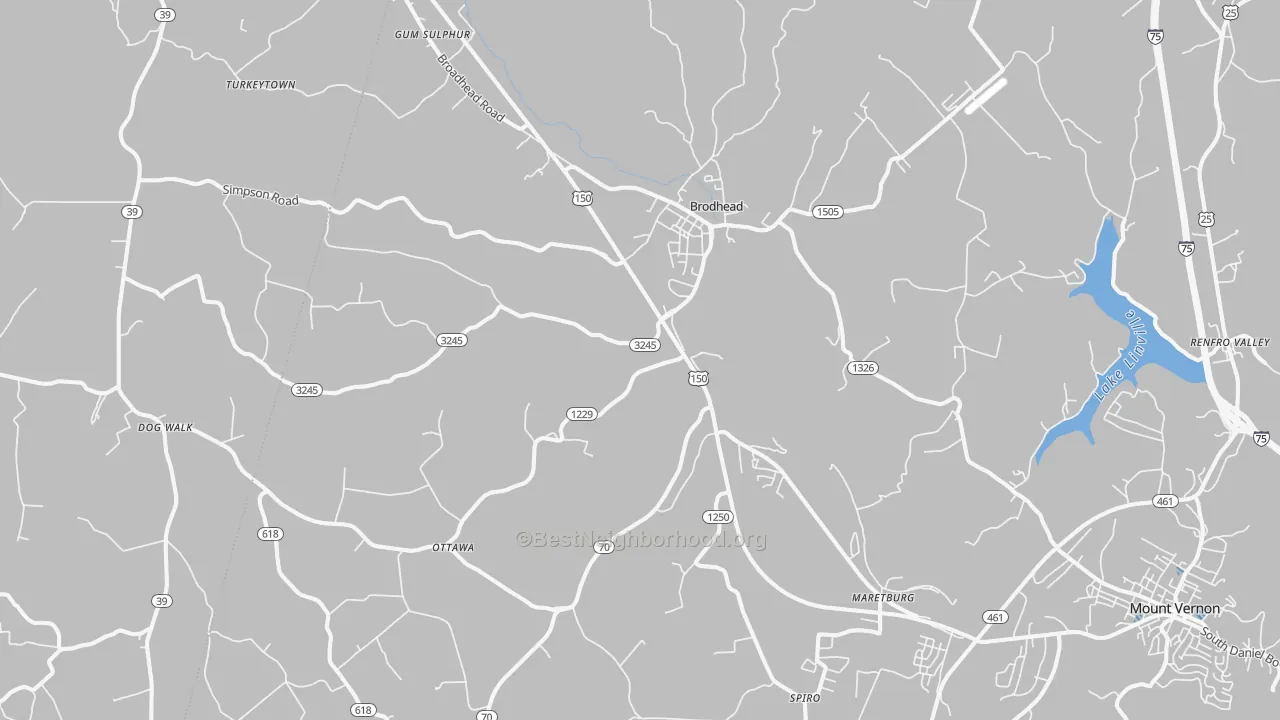 Transit Grade map of 40409, KY