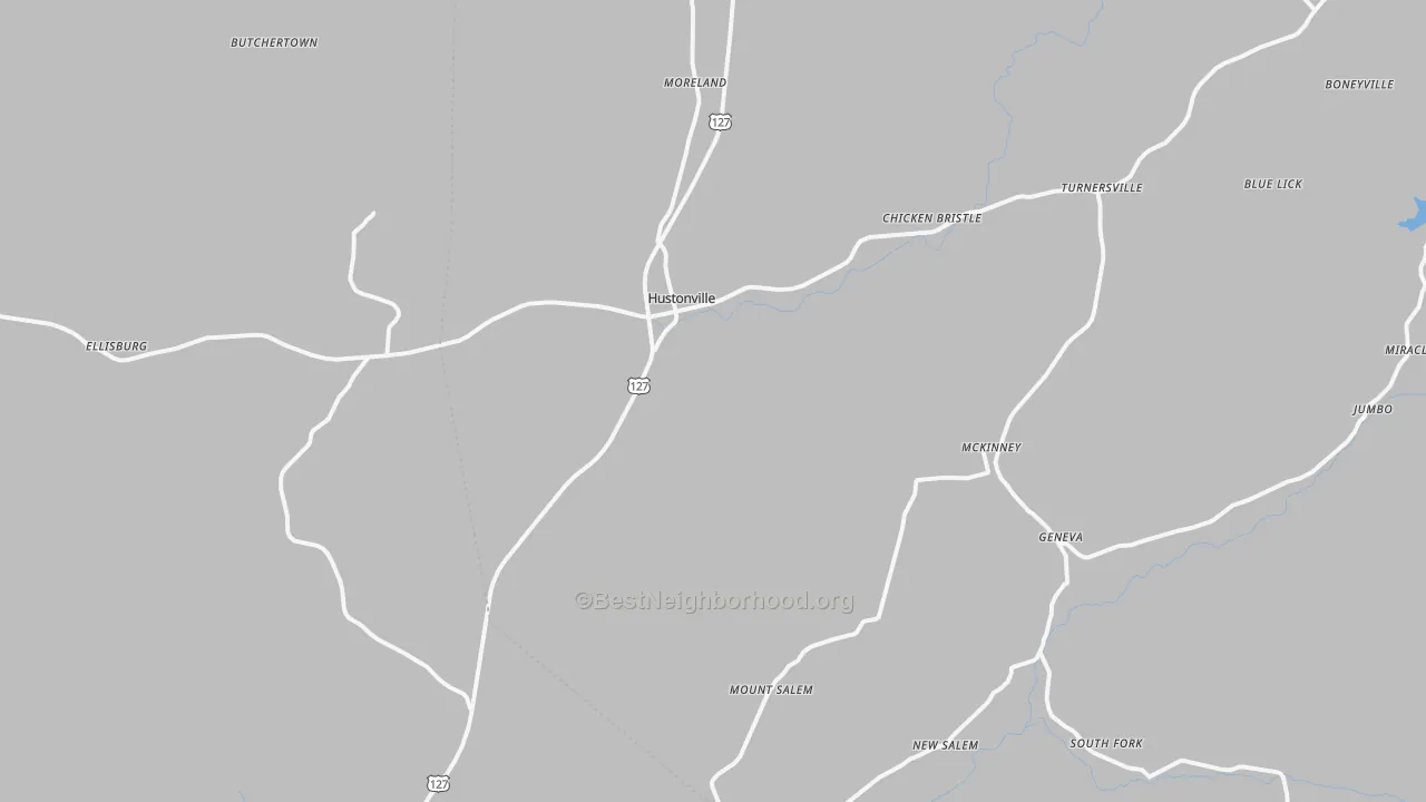 Transit Grade map of 40437, KY