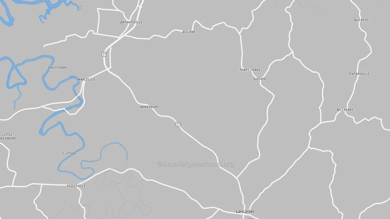 Transit Grade map of 40444, KY