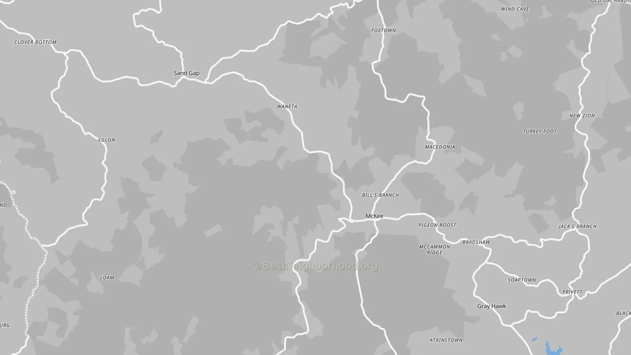 Transit Grade map of 40447, KY