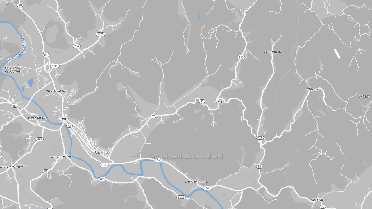 Transit Grade map of 40472, KY