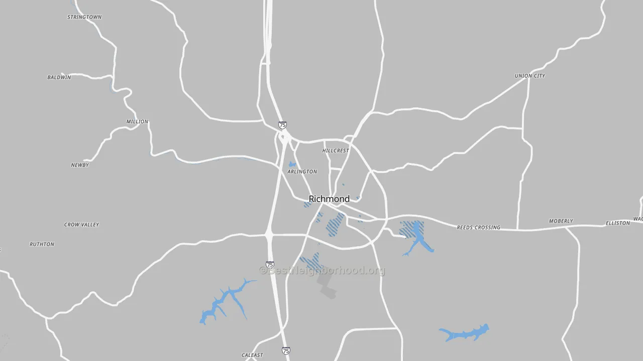 Transit Grade map of 40475, KY