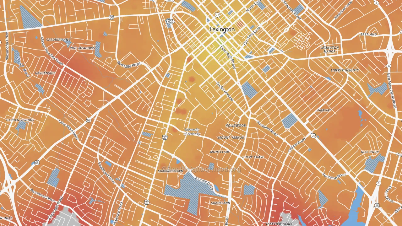 Transit Grade map of 40506, KY