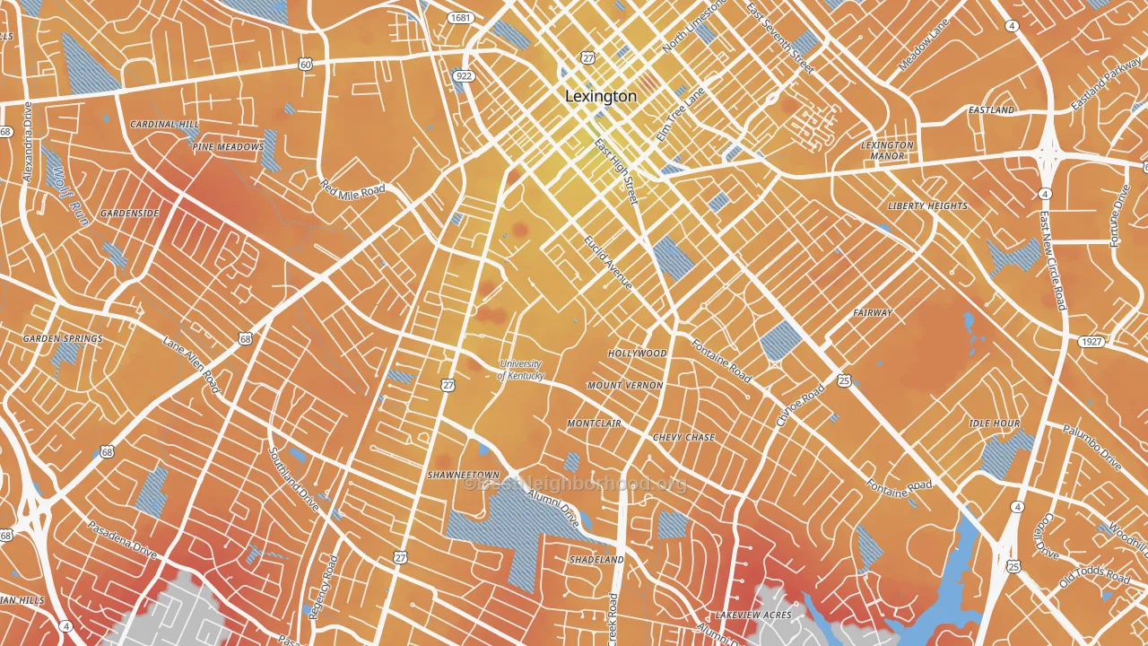 Transit Grade map of 40526, KY