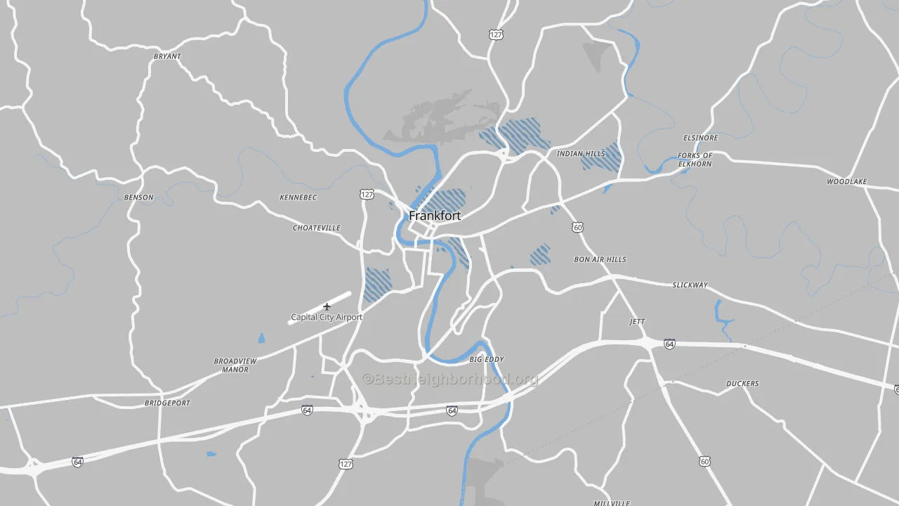 Transit Grade map of 40601, KY