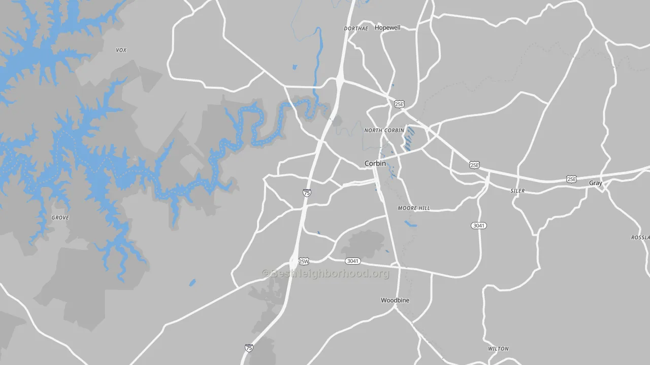 Transit Grade map of 40701, KY