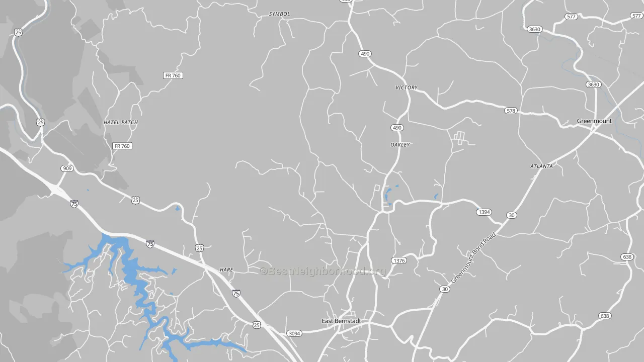 Transit Grade map of 40729, KY