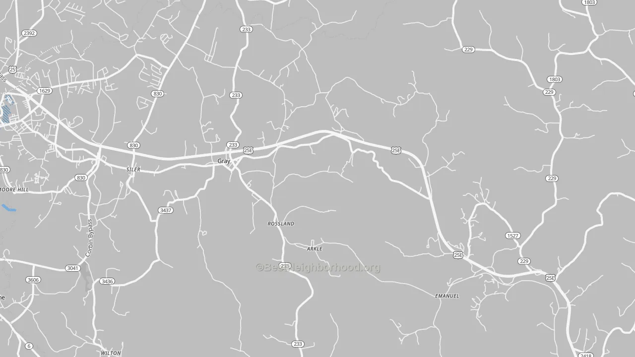 Transit Grade map of 40734, KY