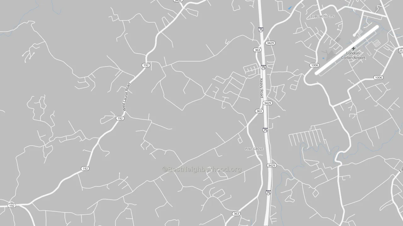 Transit Grade map of 40743, KY