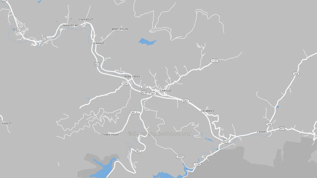 Transit Grade map of 40815, KY