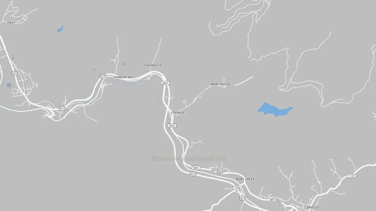 Transit Grade map of 40818, KY