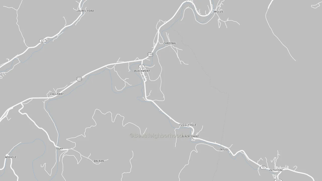 Transit Grade map of 40845, KY
