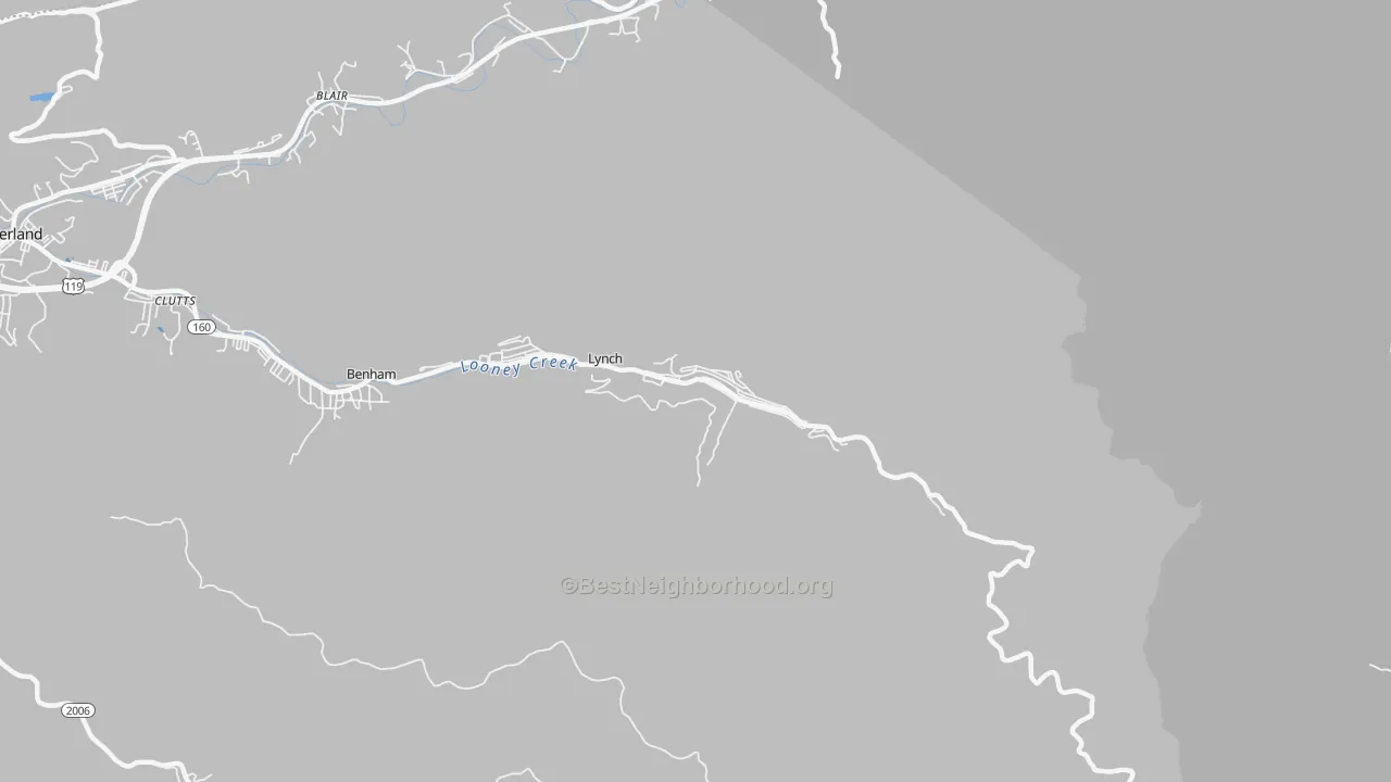 Transit Grade map of 40855, KY