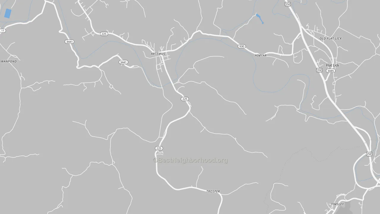 Transit Grade map of 40903, KY