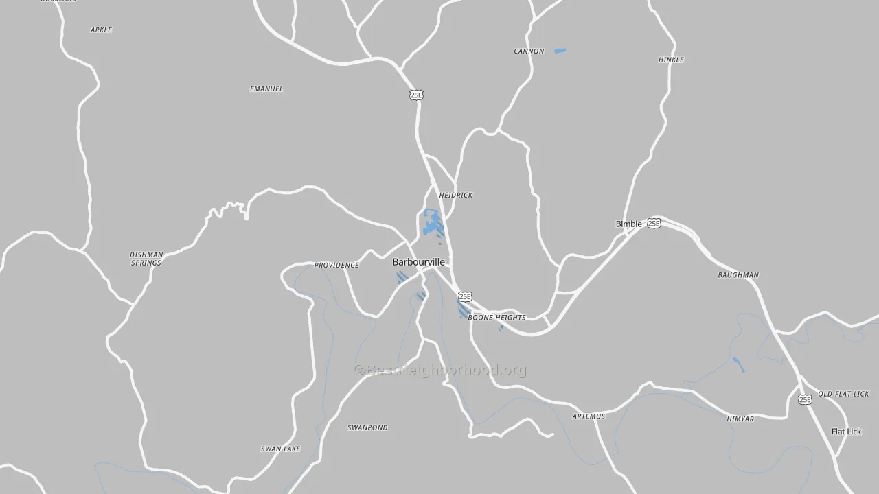 Transit Grade map of 40906, KY