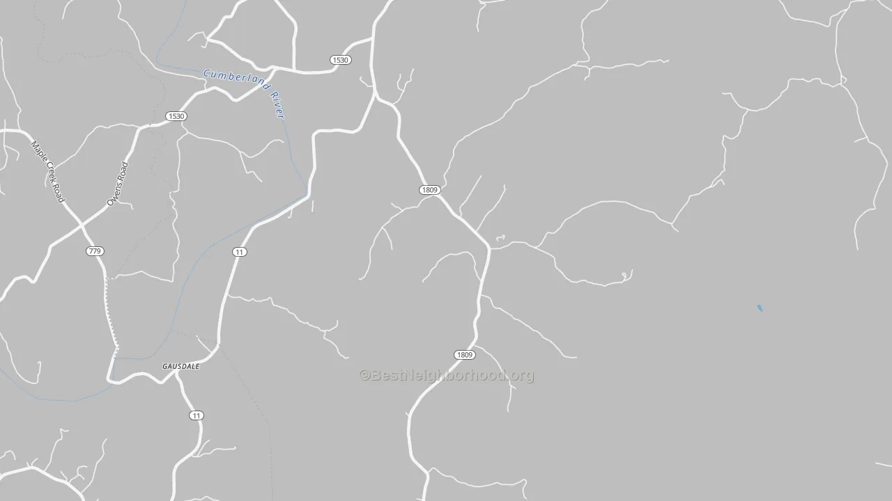 Transit Grade map of 40921, KY