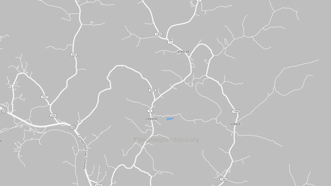 Transit Grade map of 40923, KY