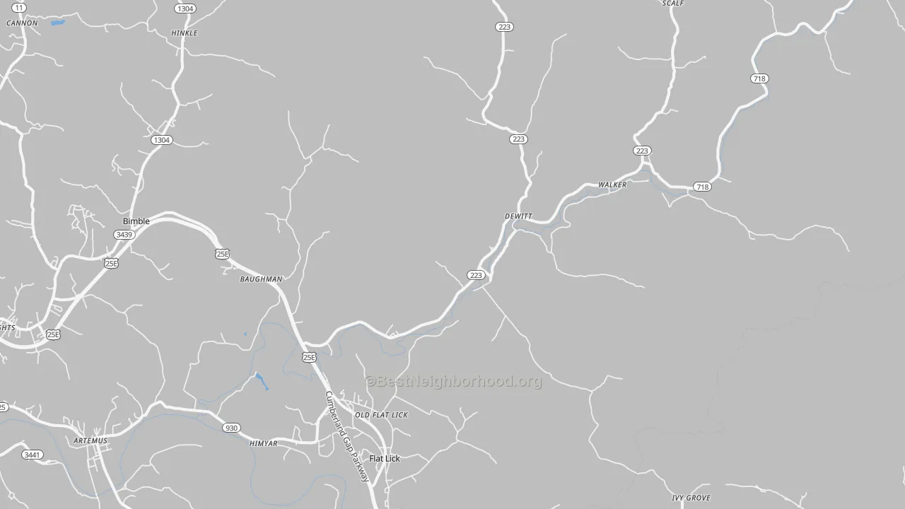 Transit Grade map of 40935, KY