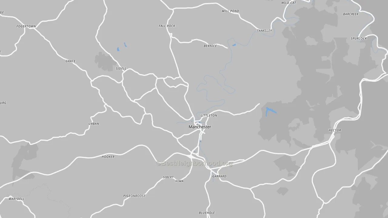 Transit Grade map of 40962, KY