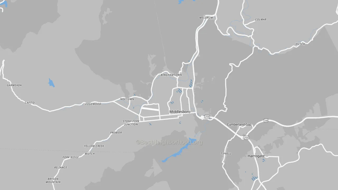 Transit Grade map of 40965, KY