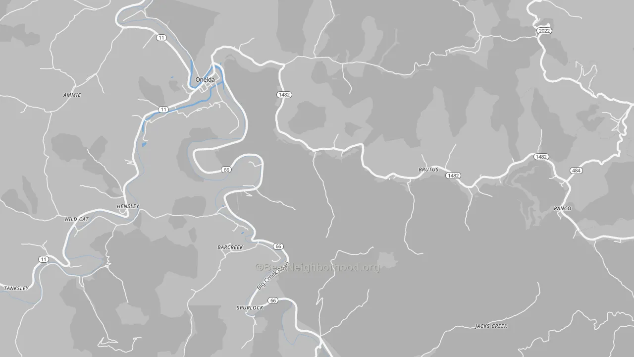 Transit Grade map of 40972, KY
