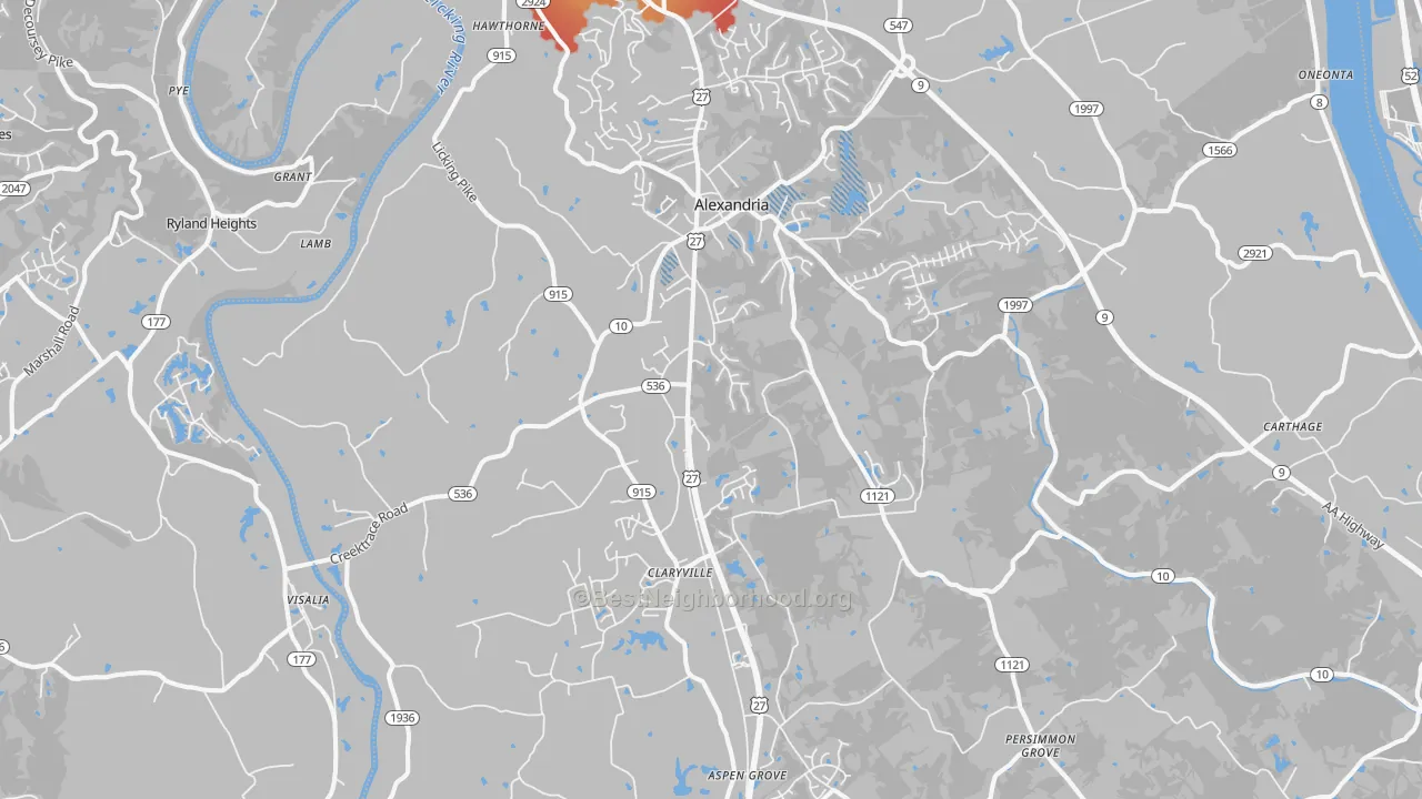 Transit Grade map of 41001, KY