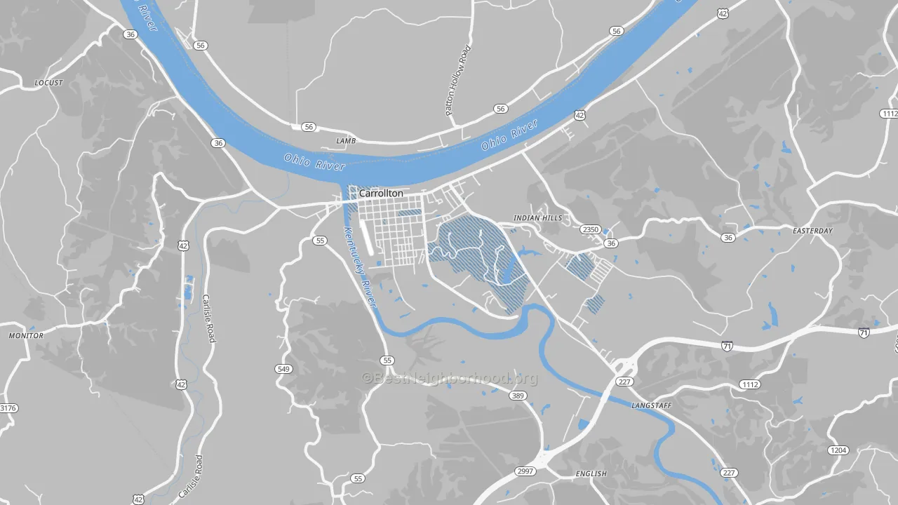 Transit Grade map of 41008, KY