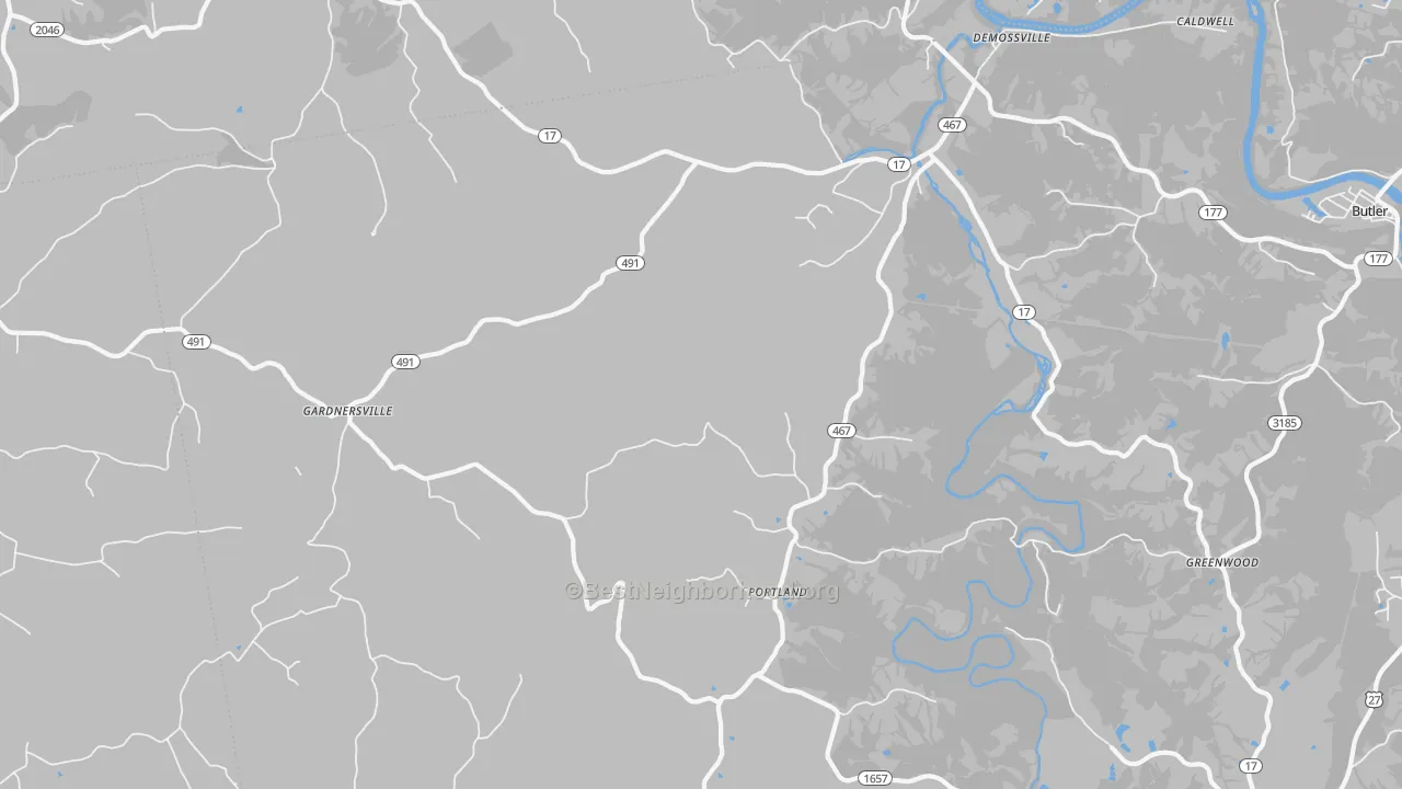 Transit Grade map of 41033, KY