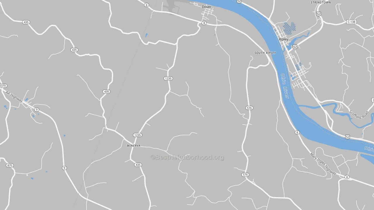 Transit Grade map of 41034, KY