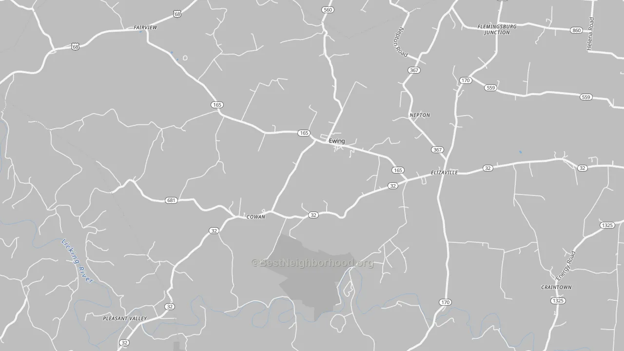 Transit Grade map of 41039, KY