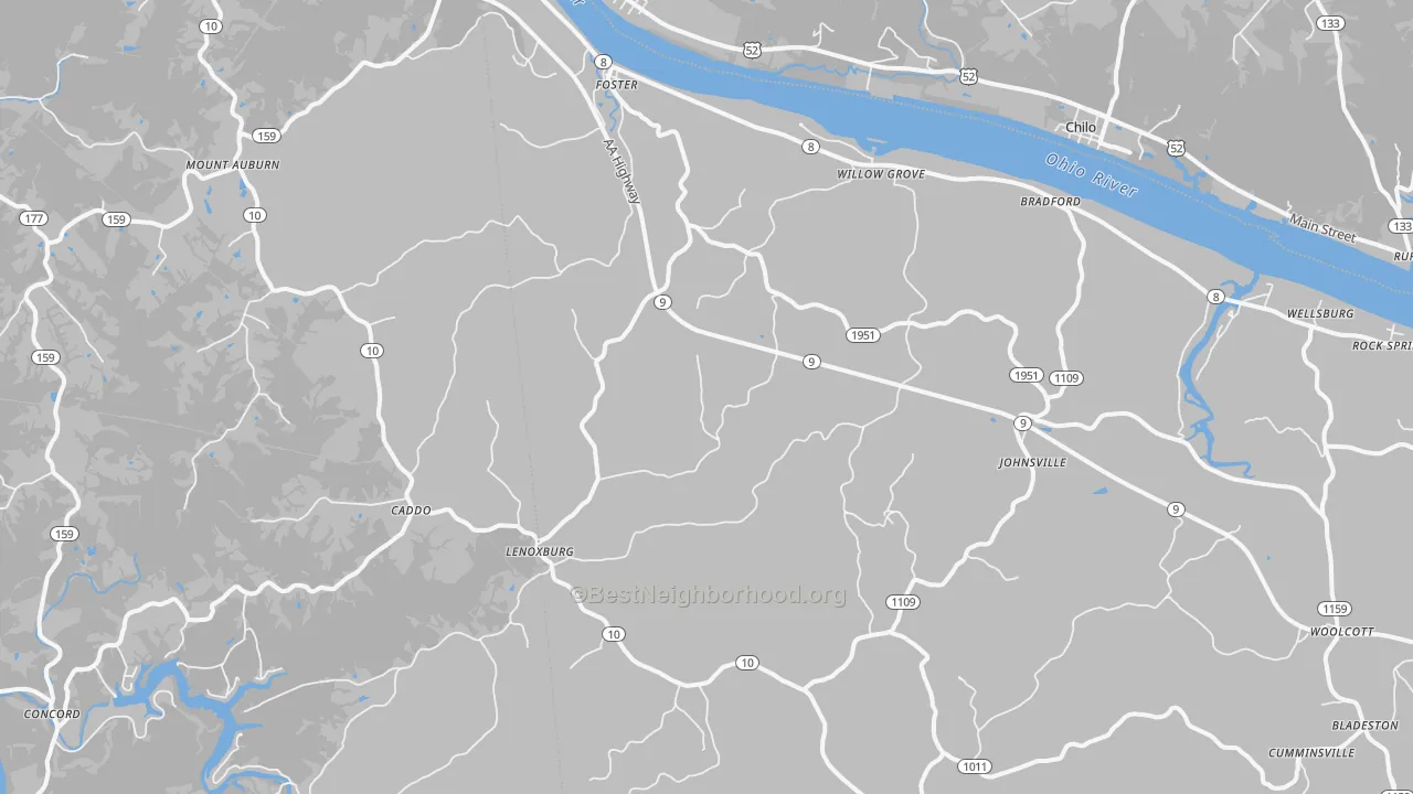 Transit Grade map of 41043, KY