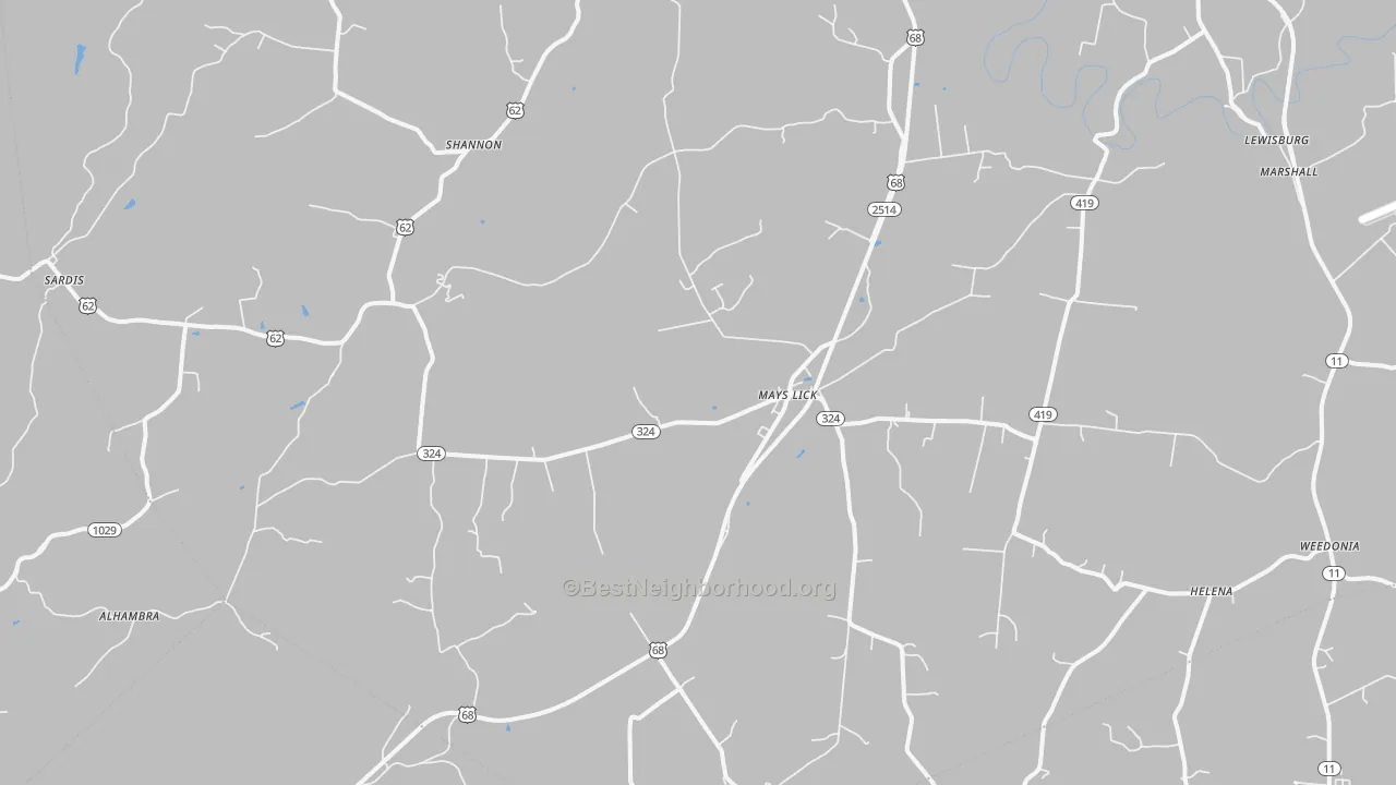 Transit Grade map of 41055, KY