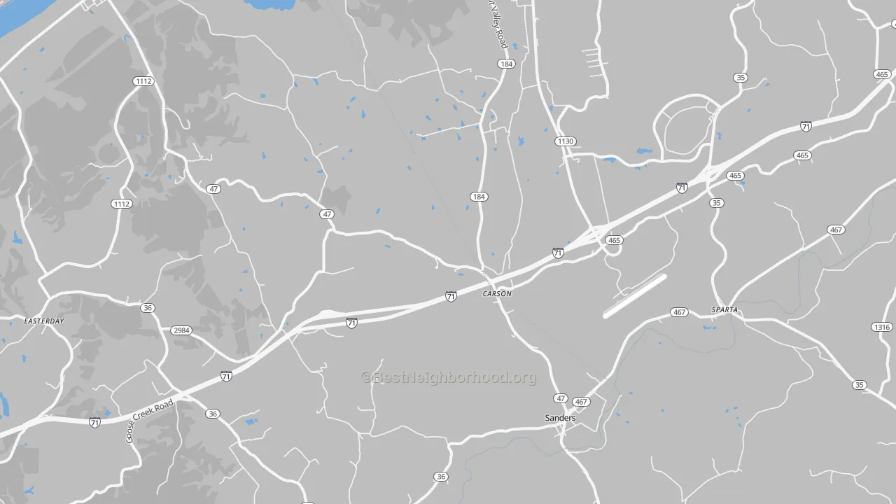 Transit Grade map of 41083, KY