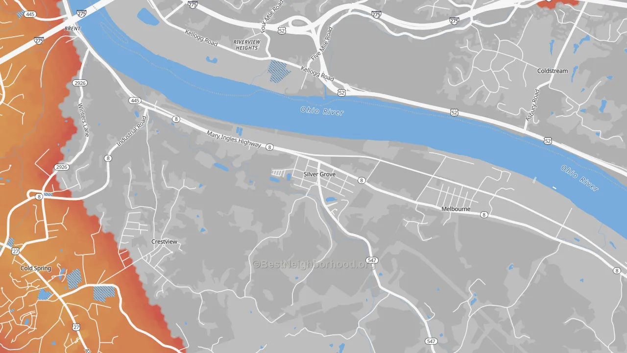 Transit Grade map of 41085, KY