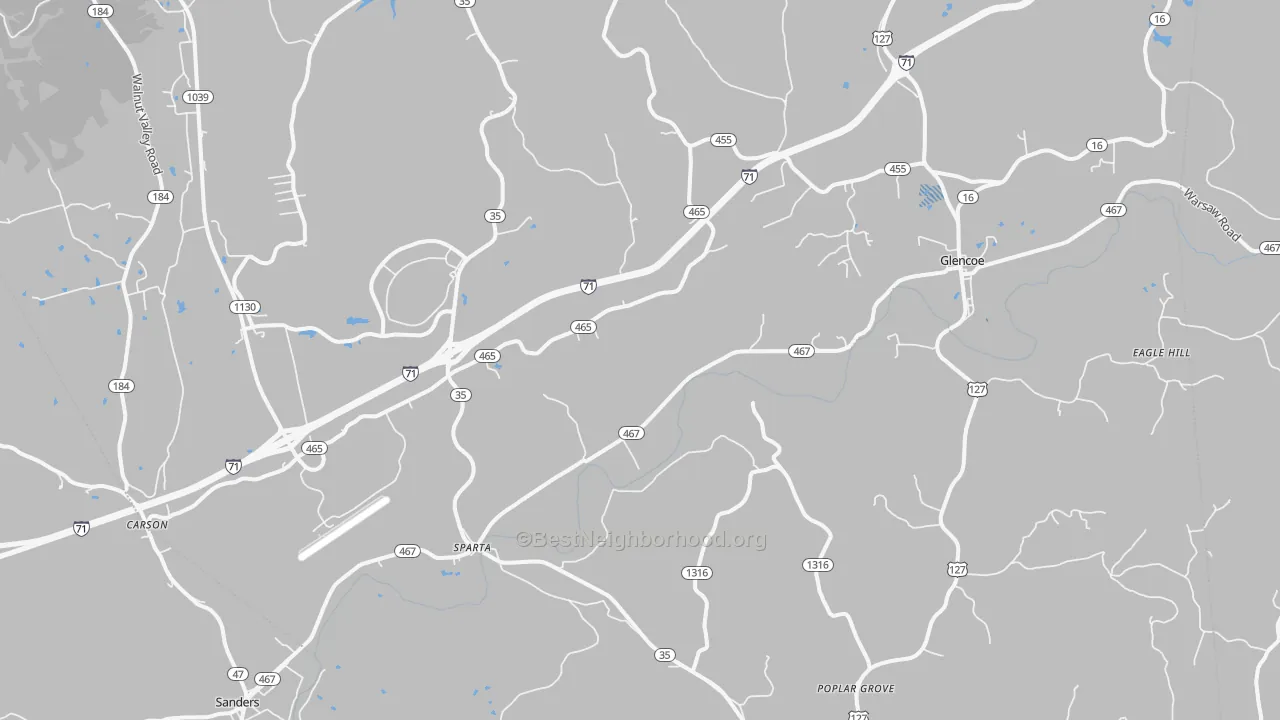 Transit Grade map of 41086, KY