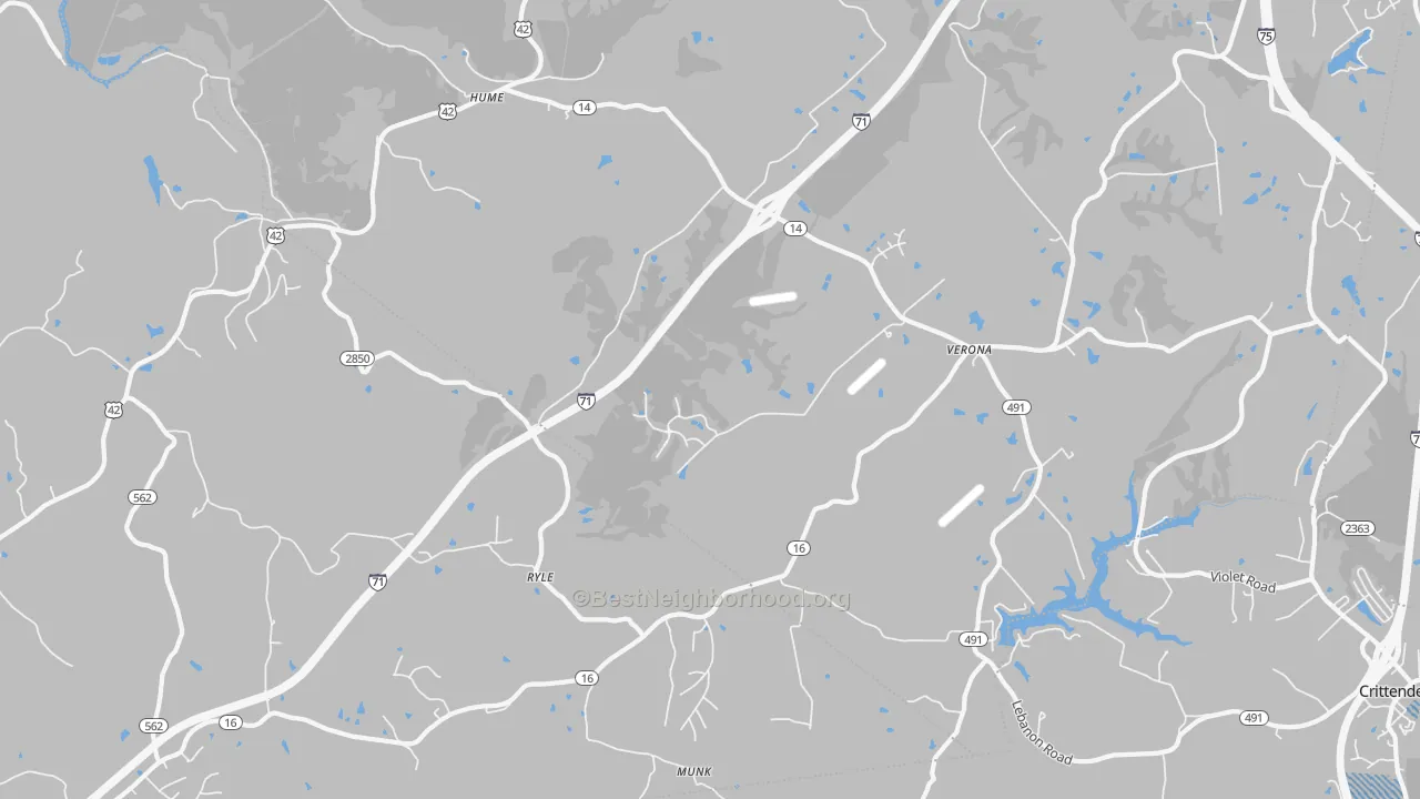 Transit Grade map of 41092, KY
