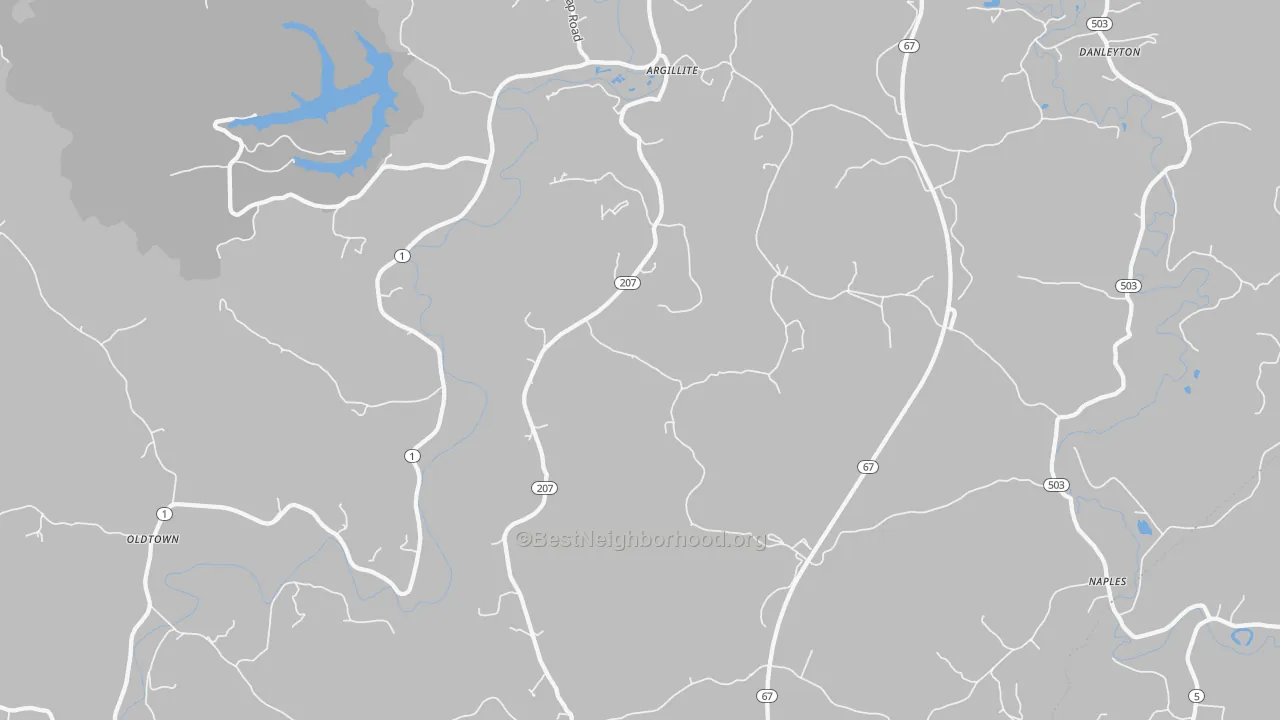 Transit Grade map of 41121, KY