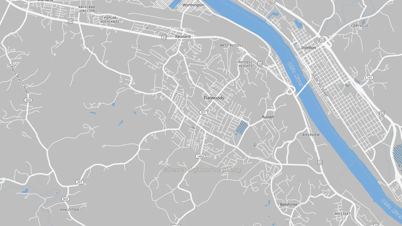 Transit Grade map of 41139, KY