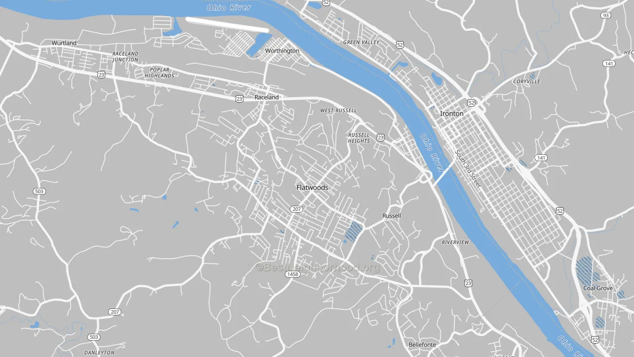 Transit Grade map of 41169, KY